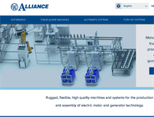 Tablet Screenshot of alliance-winding.com
